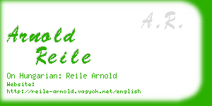 arnold reile business card